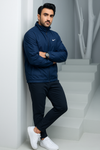 Navy Blue Essential Windbreaker Jacket