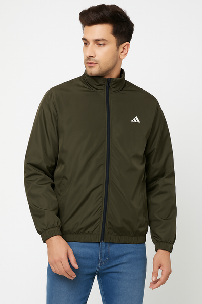 Dark Green Adidas Windbreaker Jacket – Premium Quality