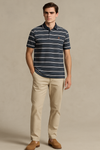 FAHRENHEIT MEN STRIPED POLO SHIRT-GREY-WHITE