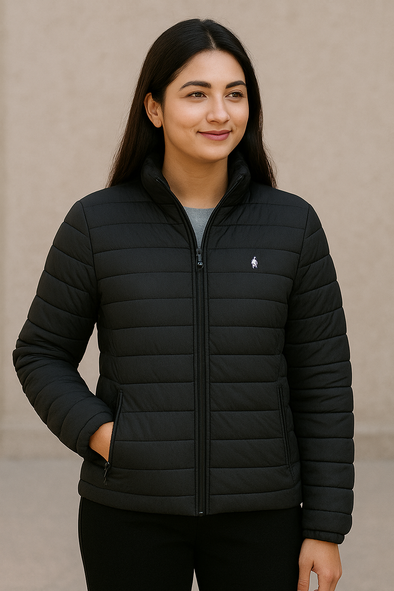 Premium Black Puffer Jacket for Women