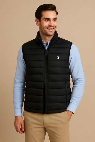 Premium Black Sleeveless puffer jacket