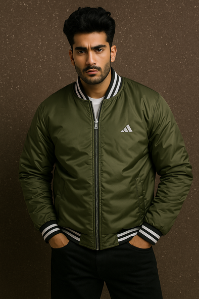 CLASSIC BOMBER JACKET Olive Green COLOR