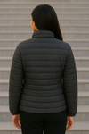 Dark Grey Puffer Jacket For Women
