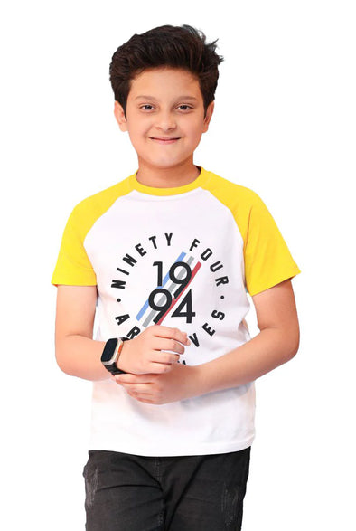 1994 Archives T-Shirt YALLOW-AND-WHITE