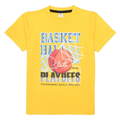 BASKET-BALL T-SHIRT-YALLOW